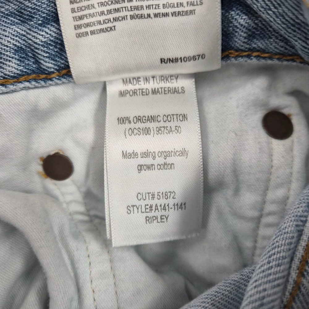 AGOLDE Ripley High Rise Straight Leg Jeans Light Wash Blue Size 27 A141-1141 - Picture 7 of 12